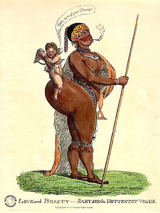 8. Caricatura de Sara Baartman (de principios del siglo XIX).