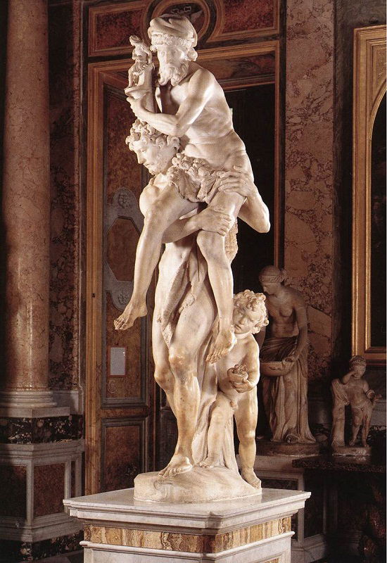 11. Eneas, Anquises y Ascanio, Bernini, 1619.