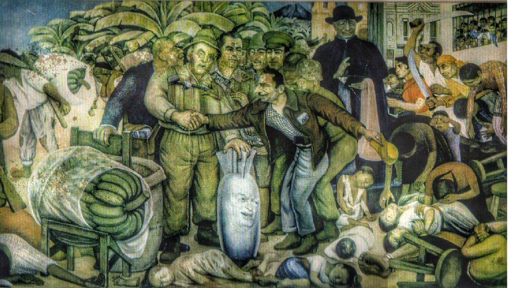 17. Cuadro del pintor mexicano, Diego Rivera, en respuesta a la intervención norteamericana en Guatemala.