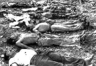 40. Matanzas de indígenas durante el genocidio en los ochenta.