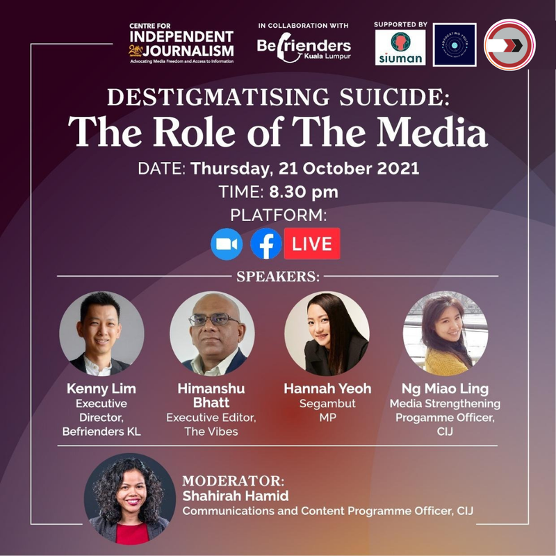 DESTIGMATISING SUICIDE: THE ROLE OF MEDIA