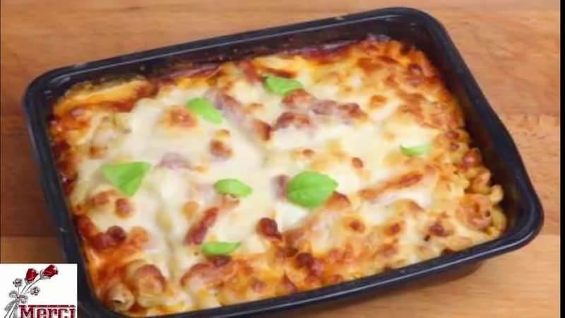 مكرونة نجرسكو بالفراخ والمشروم  حجم كبير