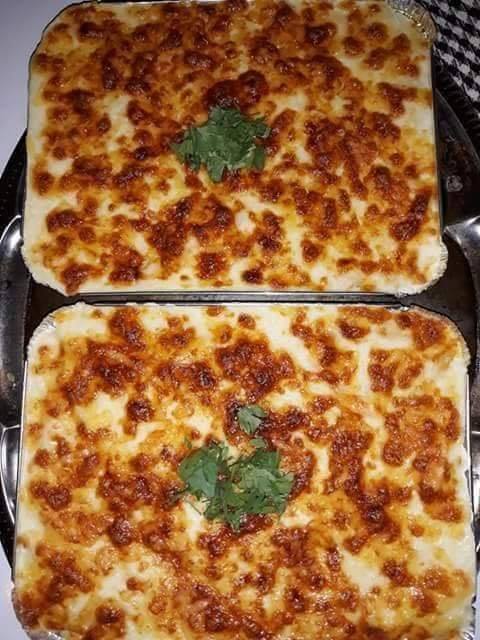 مكرونة بالباشميل باللحم المفروم حجم كبير