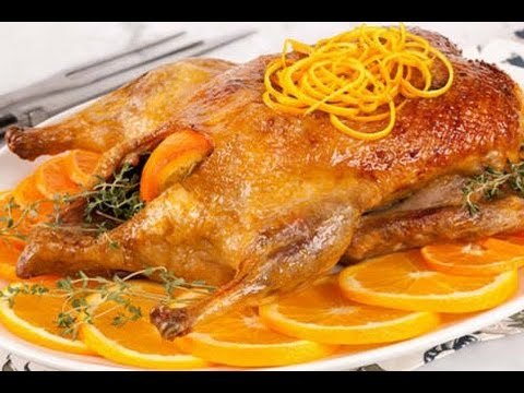 بطة بالبرتقال في الفرن