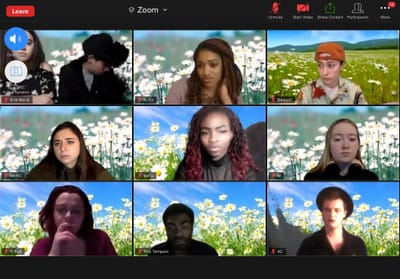 Staged entirely on Zoom, Too Solid Flesh is a contemporary cross-pollination of Shakespeare's Romeo & Juliet, Hamlet, & The Tempest