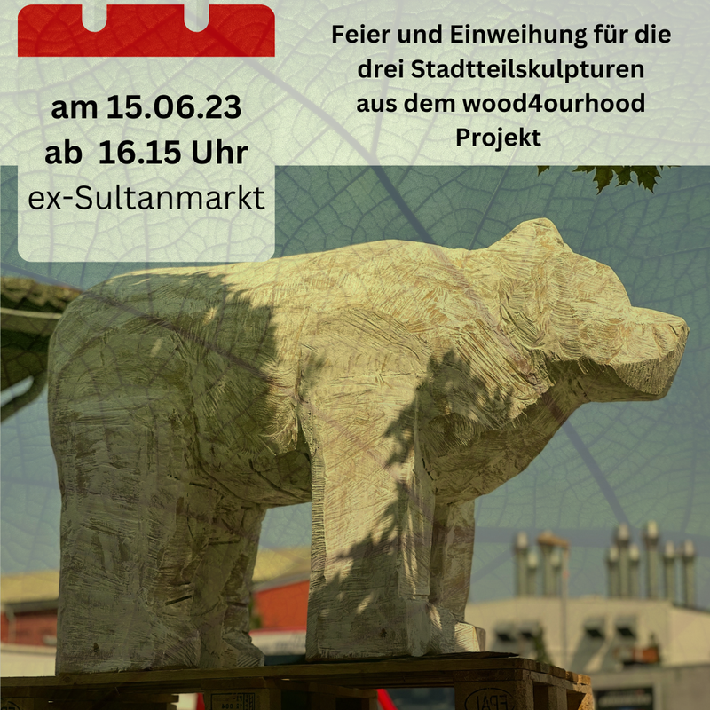 Einweihung der Stadtteil Holzskulpturen