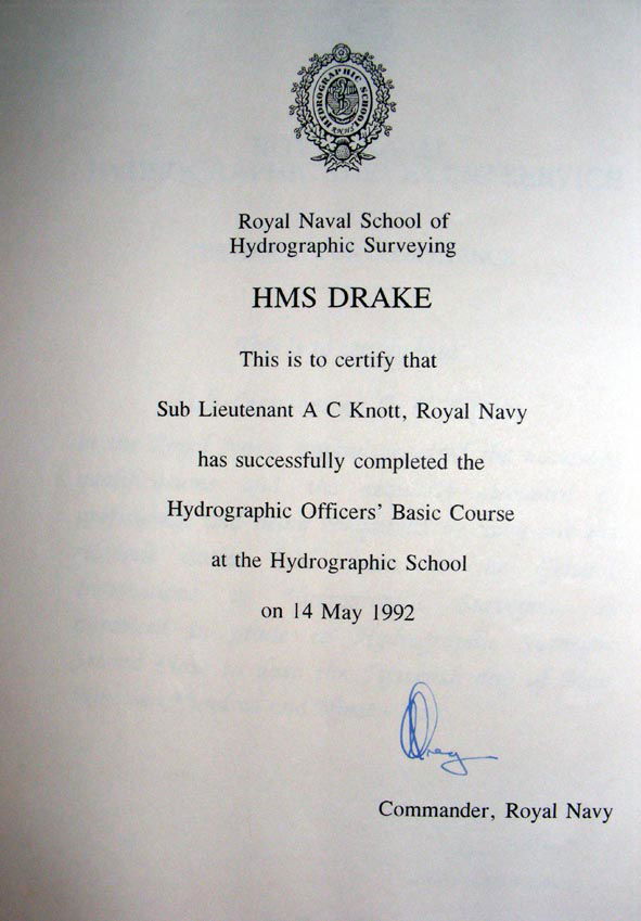 Royal Navy Sub Lieutenant Hydrographer
