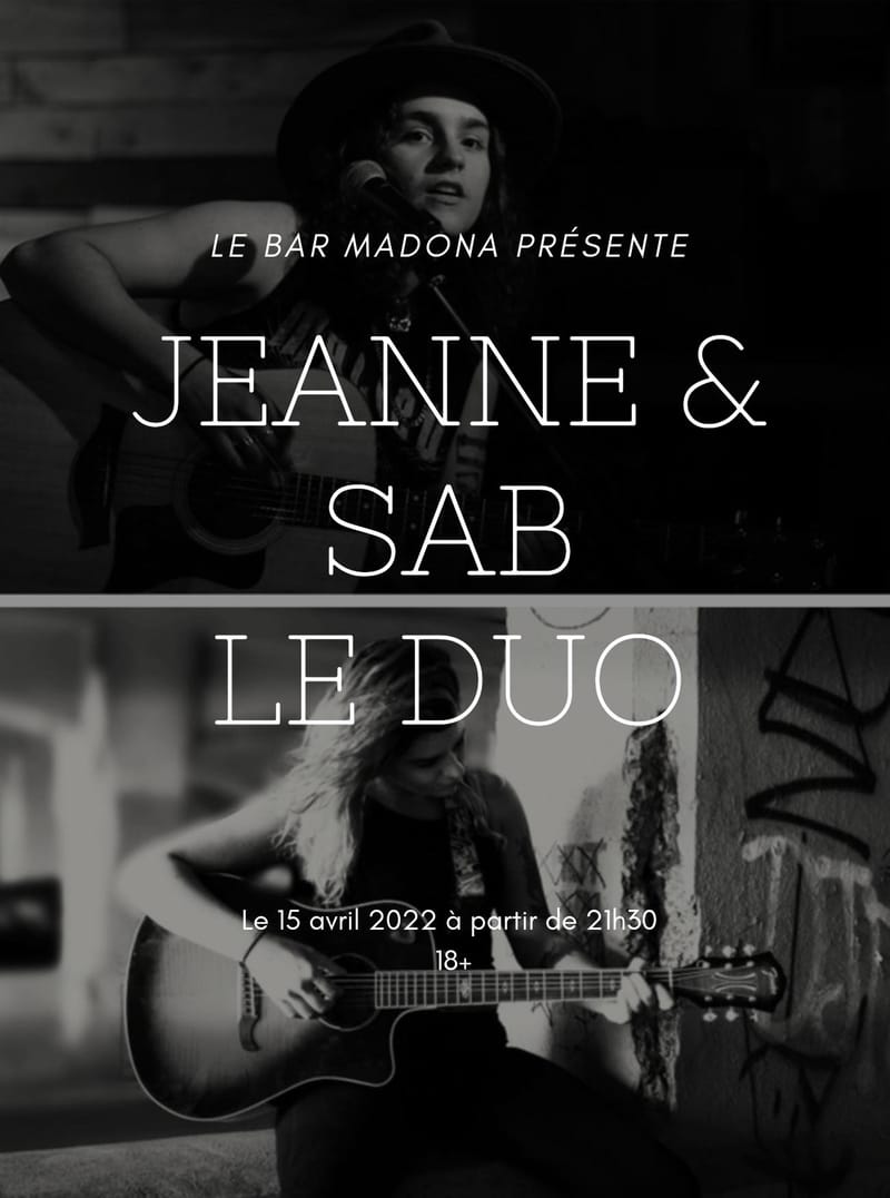 Vendredi 15 avril - Super Duo avec Sabrina & Jeanne
