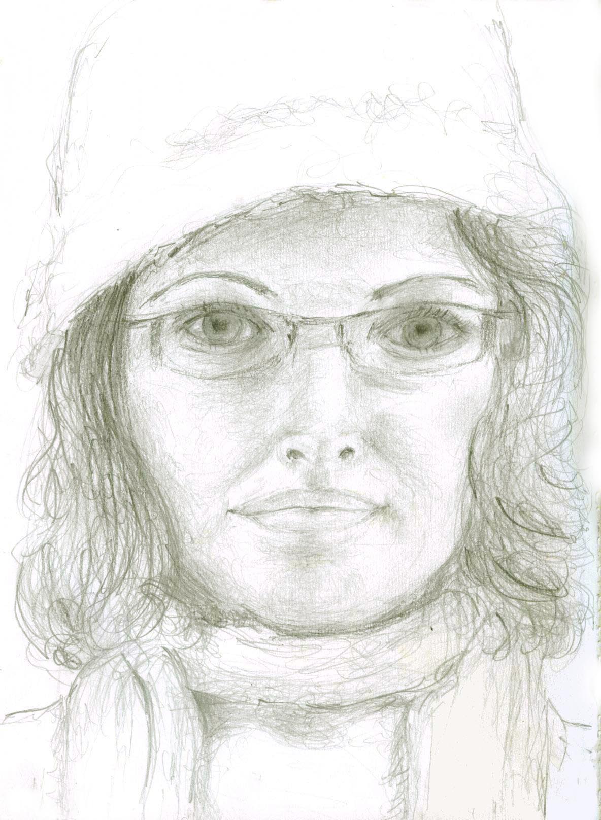 self portrait - pencil sketch