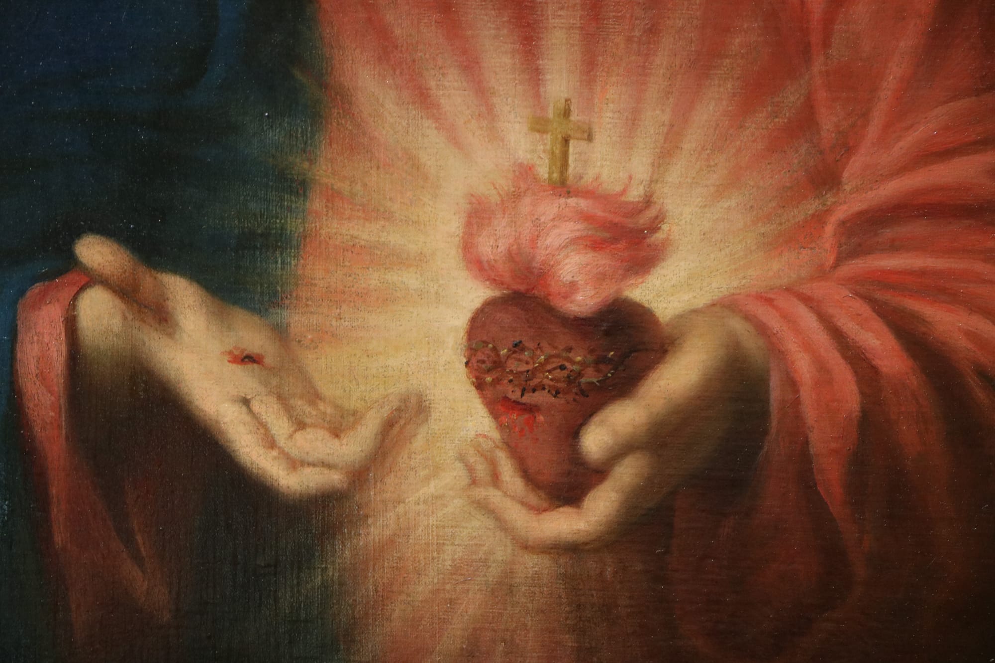 Jesus takes the heart of Saint Catherine of Siena for a few days and transplants His Sacred Heart into her