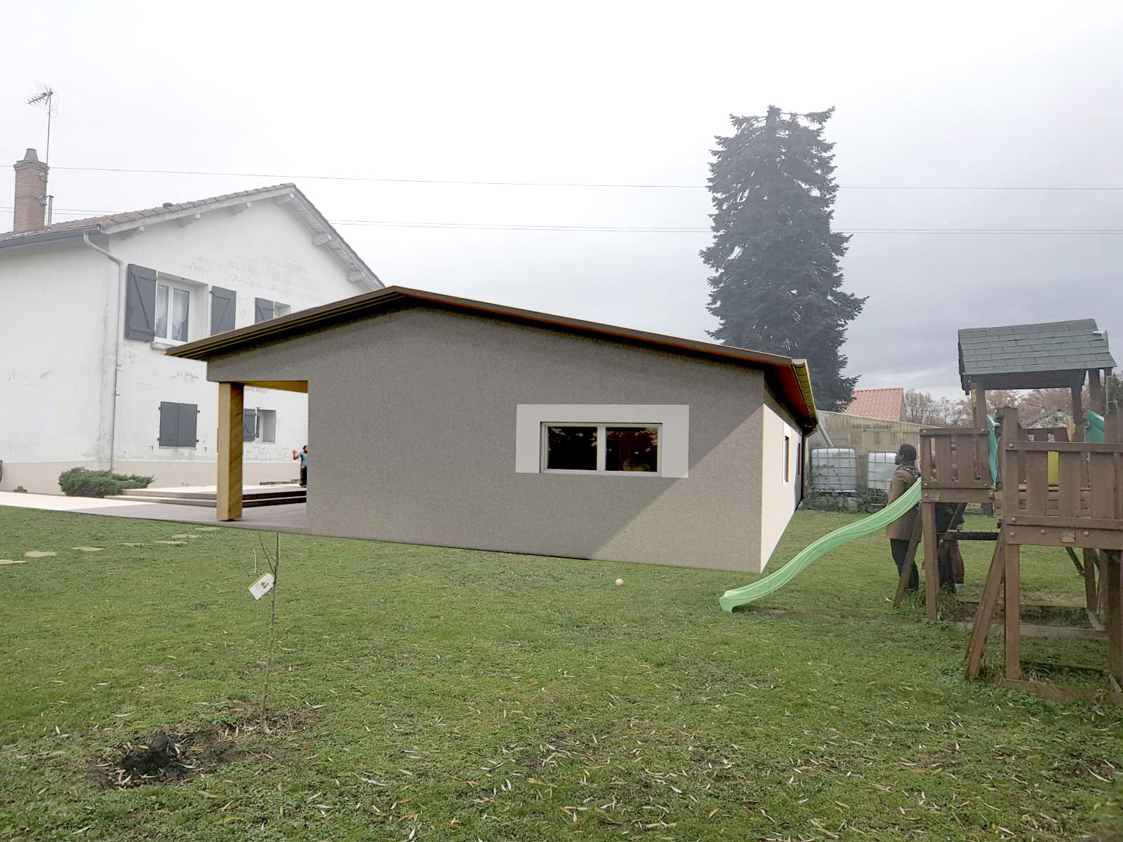 Création d'une extension de maison individuelle à Poncins dans la Loire