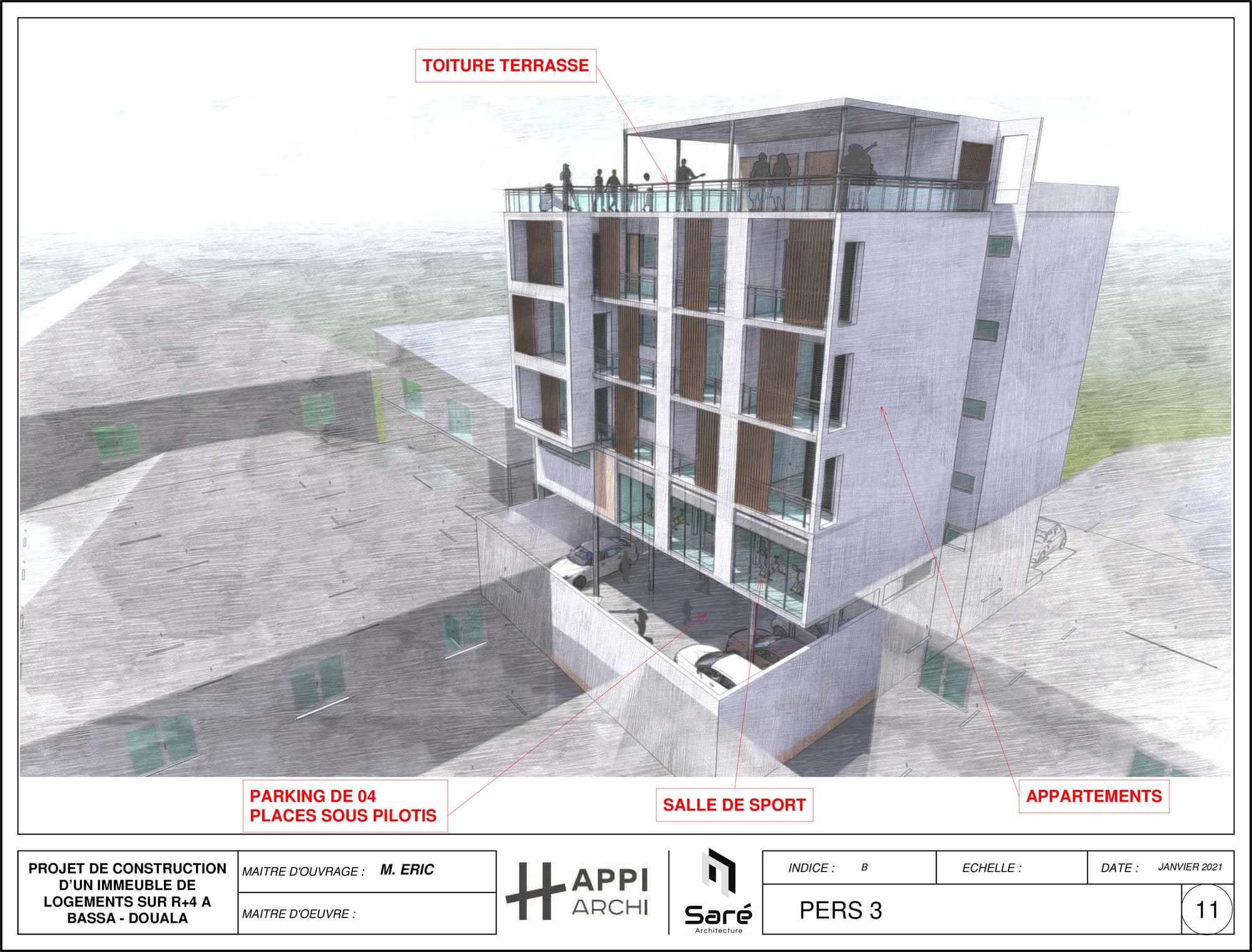 CONSTRUCTION D'UN IMMEUBLE DE BUREAUX ET DE LOGEMENTS A DOUALA CAMEROUN 2