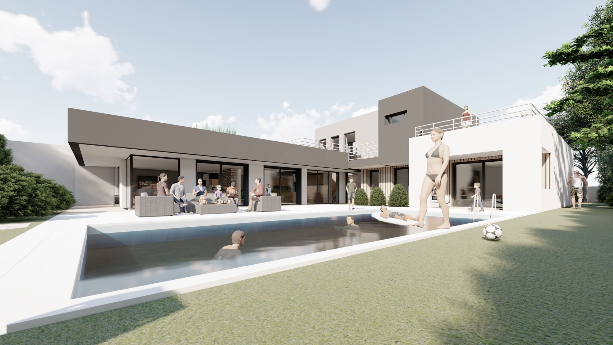 CONSTRUCTION D'UNE MAISON INDIVIDUELLE A ROCHE LA MOLIERE DANS LA LOIRE