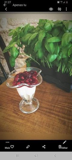 Panna Cotta de frutos vermelhos