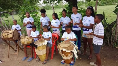 Ensayo del grupo "La nueva  generación y la tradición" con el apoyo de la corporación cultural CHUMBÚN GALE COMPAE.