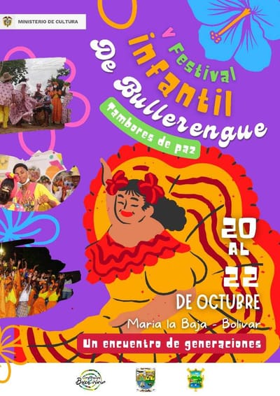 Invitación al V Festival infantil de Bullerengue de María la Baja 2022