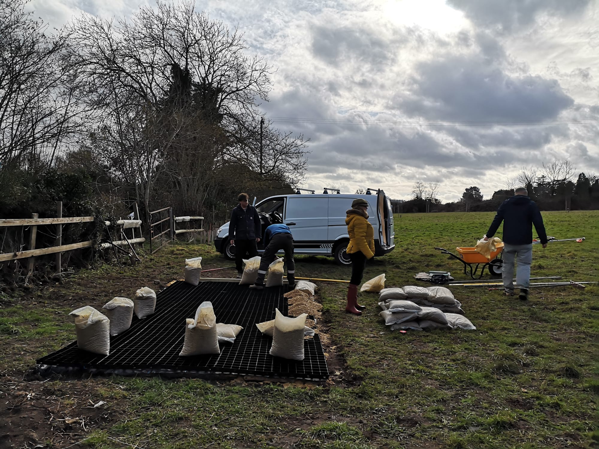 Building the shed base Feb 2022