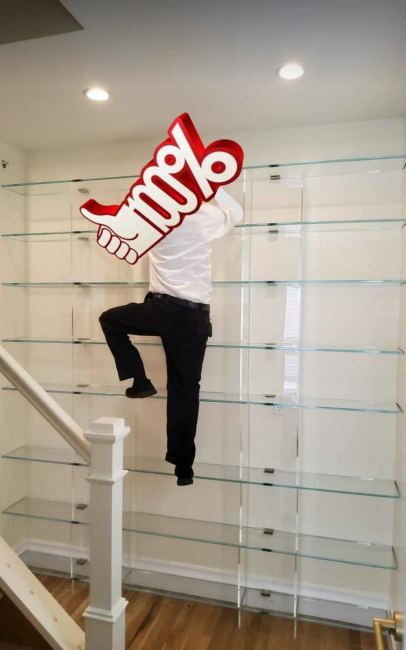 The UltraClear Glass Bookcase