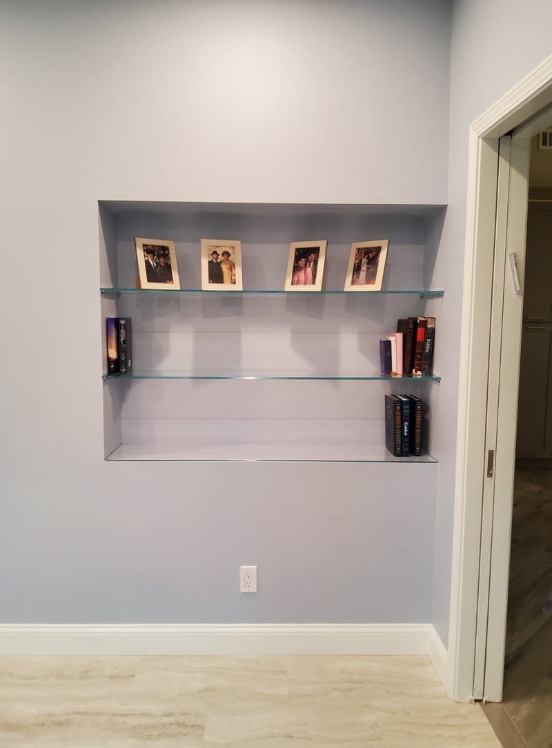 Custom Glass Shelving