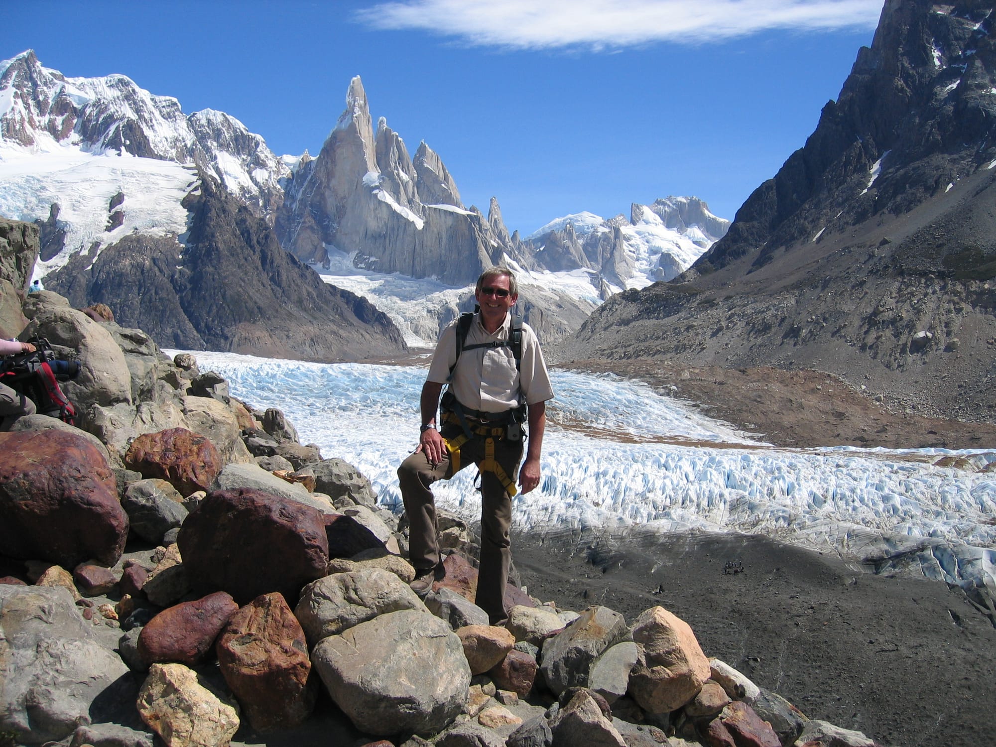 Trekking on Glaciar Torre