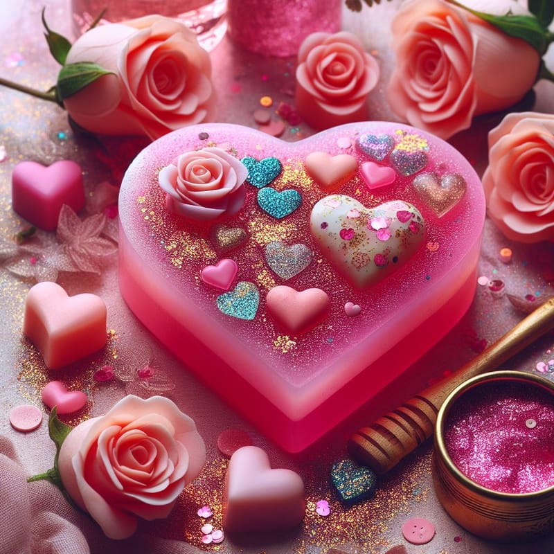 Valentine's day. MЫЛОВАРЕНИЕ в форме сердечек.