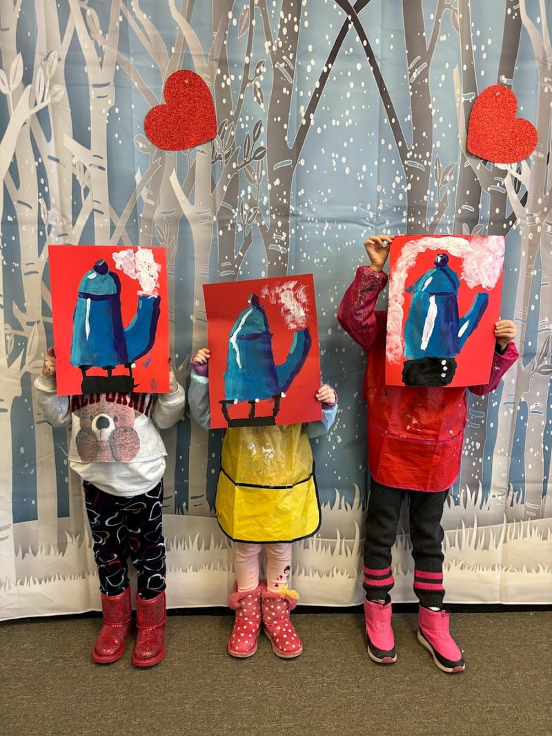 Живопись + Лепка.  По воскресеньям (c 10:00 до 11:00), для детей от 4,5 до 6 лет. Февраль.