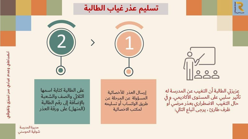 طريقة تسليم عذر الغياب