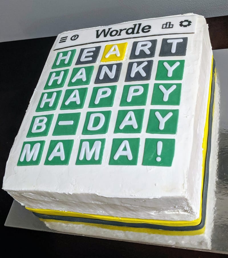 Wordle Cake