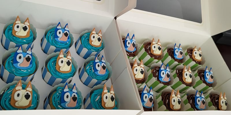 Bluey and Bingo Cupcakes