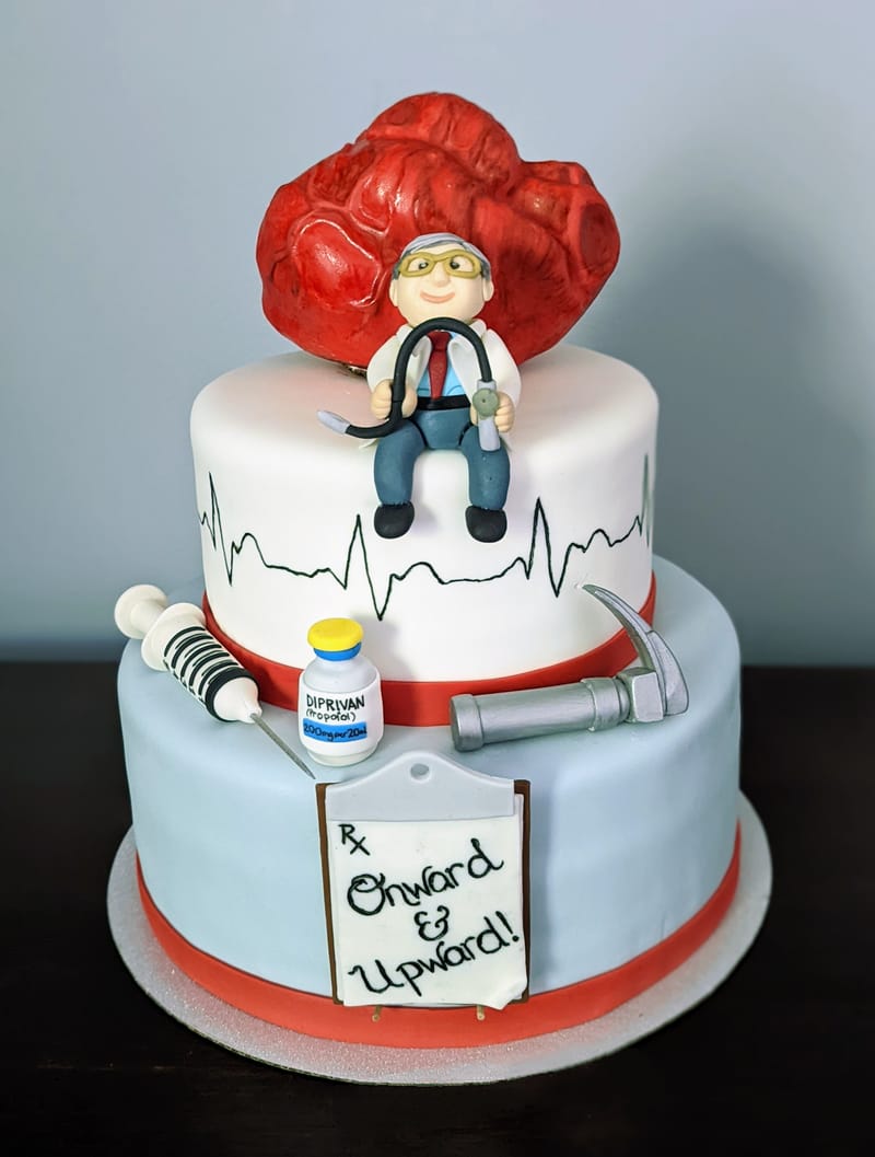Cardiac Anesthesiologist Retirement Cake