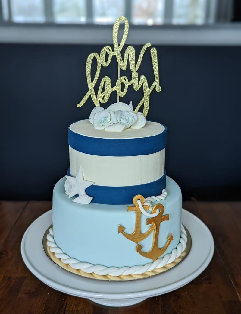 Nautical Baby Shower Cake