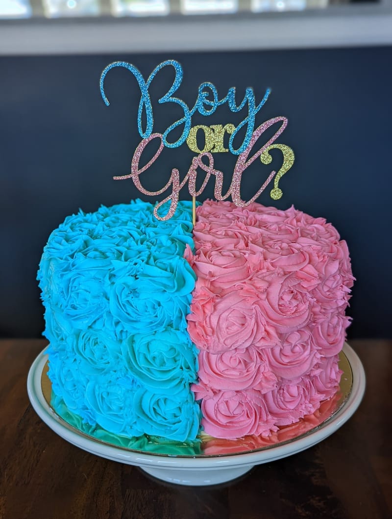 Gender Reveal Cake