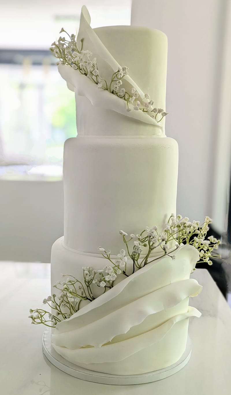 Ruffled Wedding Cake