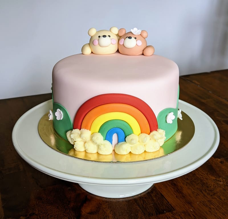 Bears and Rainbow Cake
