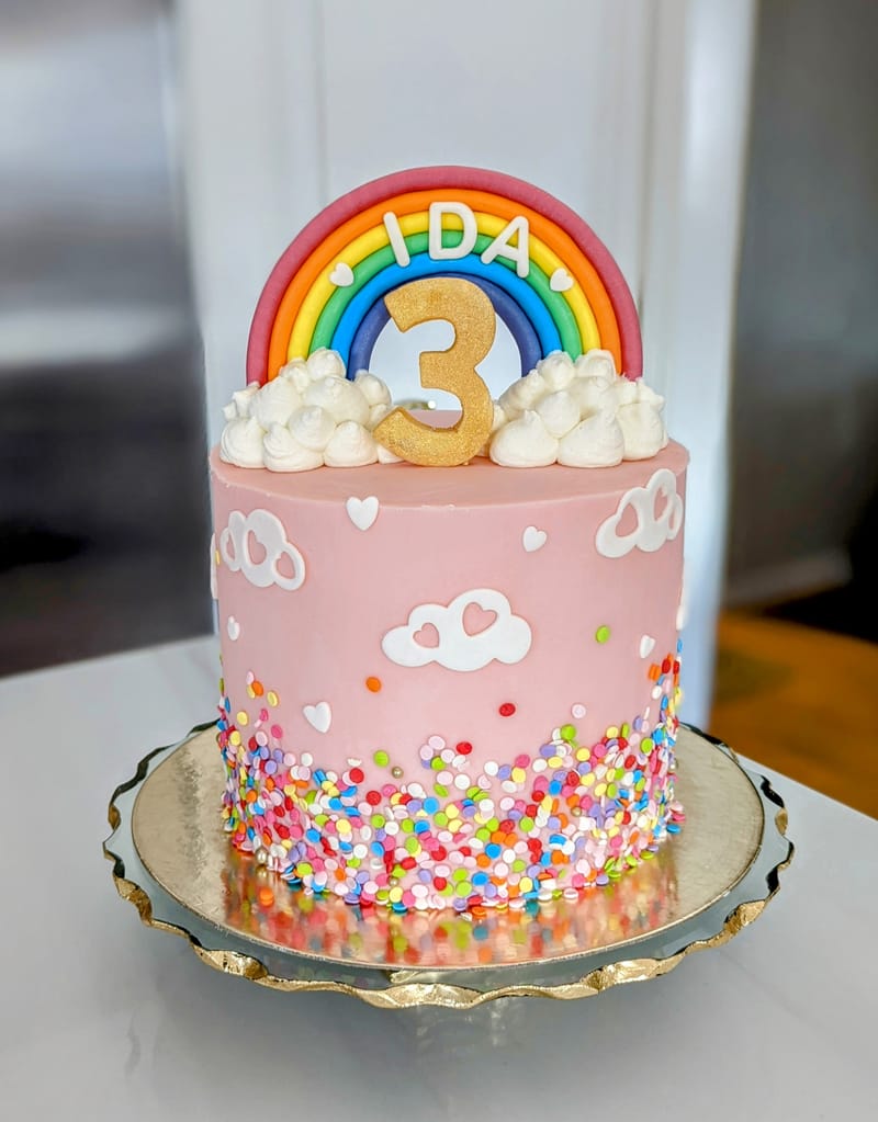 Pink Rainbow Cake