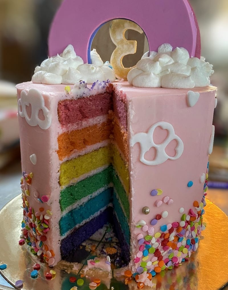 Pink Rainbow Cake