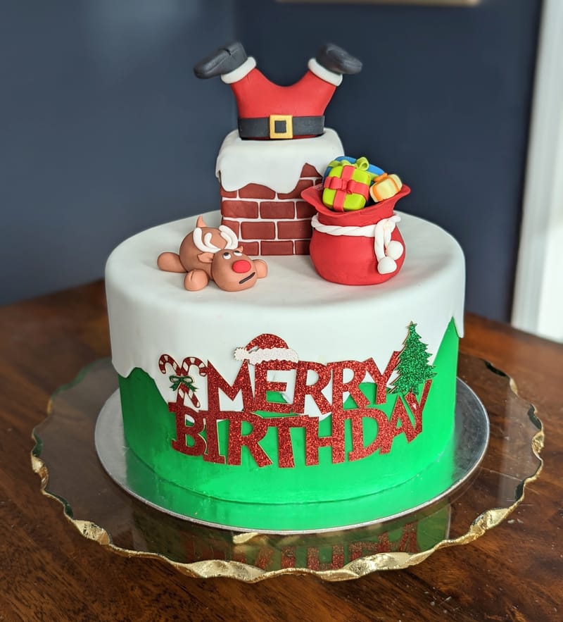 Christmas Birthday Cake