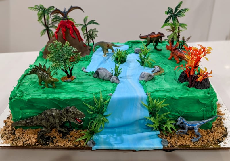Dinosaur Sheet Cake