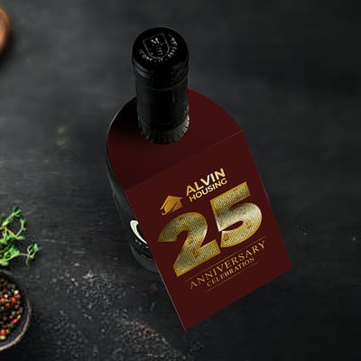 Print Bottle Neck Akuafoil Hang Tags Printing From PrintMagic