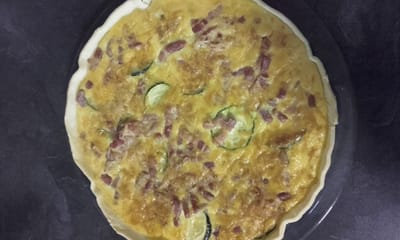 Quiche lardons et courgette