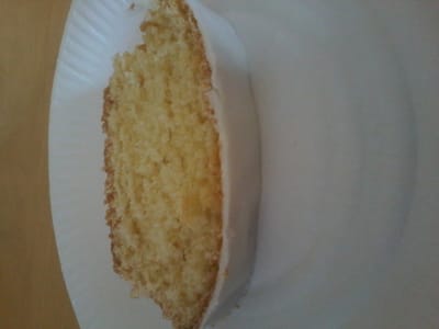 Cake nature et glaçage vanille