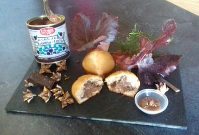 Muffins à la crème de marrons et coeur pâte à tartiner