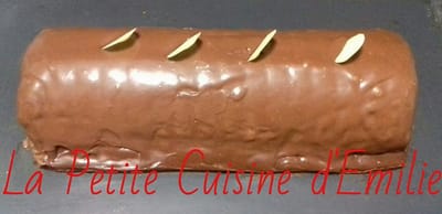 Bûche mousse vanille, crème de maron