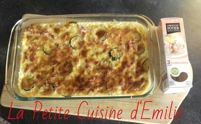 Gratin de courgette et lardons