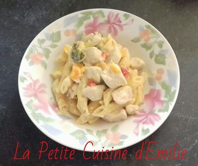 Penne à la dinde et poivron