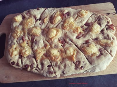 Fougasse lardons, fromage
