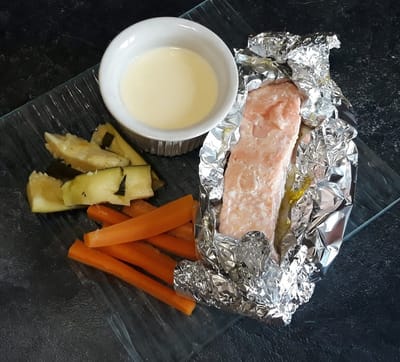 Papillote de Saumon et Beurre citron