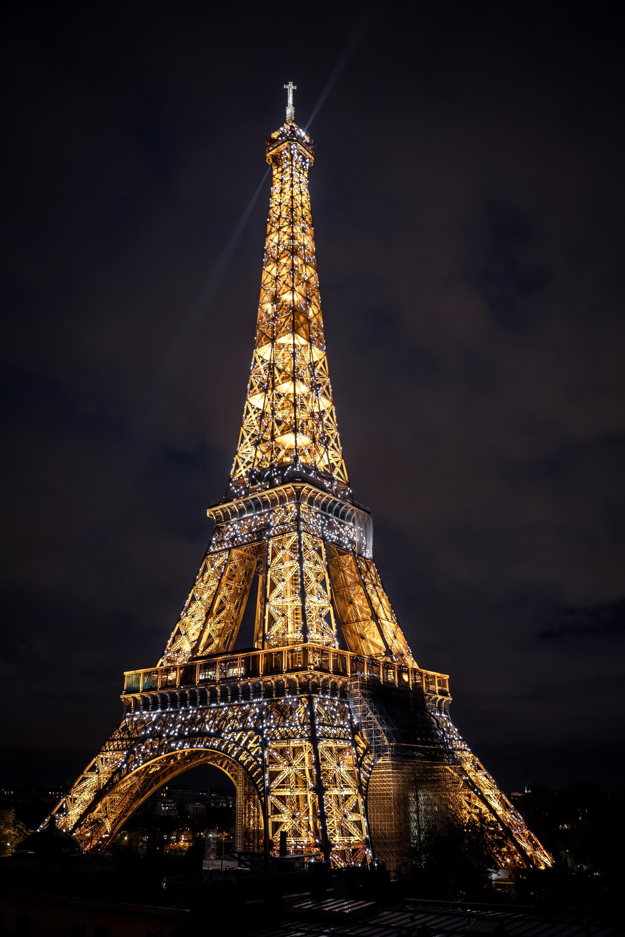 Paris Eiffel Tower NFT photo at night