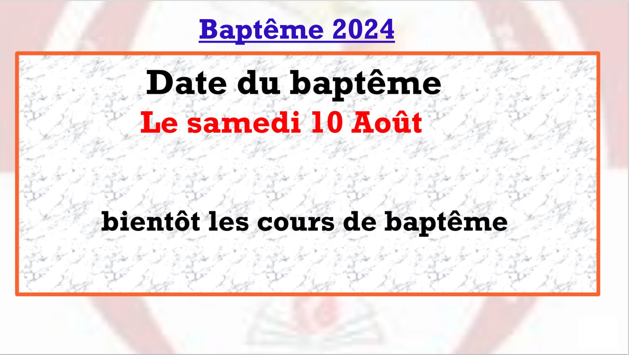 Baptême 2024