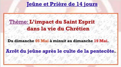 Jeûne et prière de 14 jours